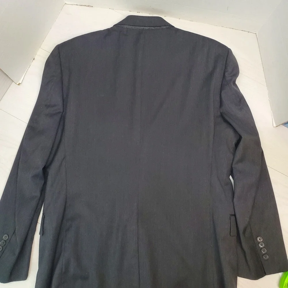 Jos A Bank Signature Collection 44R Wool Blazer Charcoal Gray Sartorial Timeless